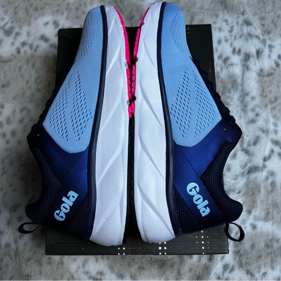New Gola Ultra Speed Run Vista Blue/Navy/Pink Tennis Shoes sz 9 - Picture 10 of 13